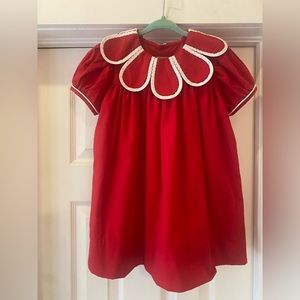 Anna Mae Red Dress 4T Phoenix & Ren Tulip Collar